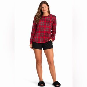 Lauren Ralph Lauren Classic Plaid Long Sleeve Embroidered LRL Logo Size Large